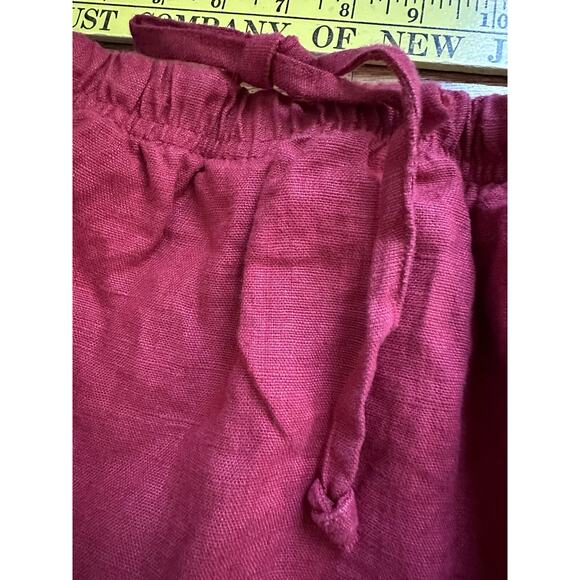 Linen Skirt Sz XL Maxi Pull On Drawstring Waist Colorblock Maxi Y2K red black - Picture 16 of 16